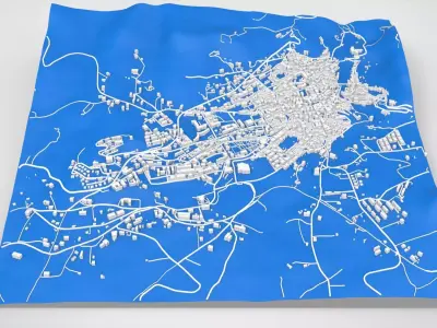 Cityscape Corleone Palermo Italy 3D model