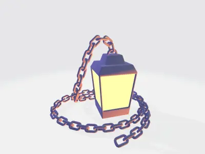 lantern with chain  Free 3D model