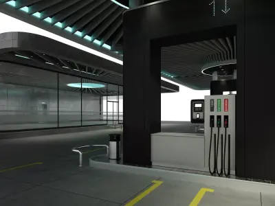 Gas Station 2 3D model