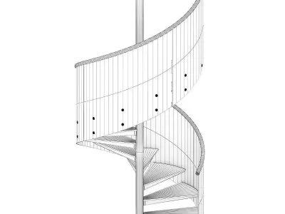 Glass Spiral Stairs 3D model