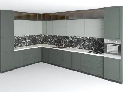 kitchen2 electric oven with glass door 3D model