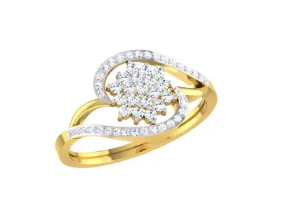 Women Ring Render 3dm STL OBJ FBX Details 3D print model 29
