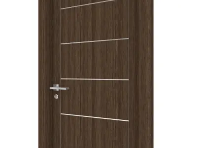 Door-063 modern wooden door 3D model