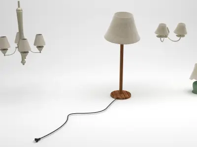 Lamp cartoon 3D model