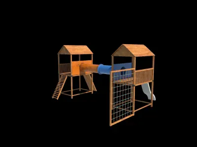 Slide-Tube-Climber Playground 3D model
