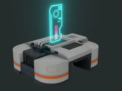 Sci-Fi Control Panel  - Game Ready - PBR Low-poly 3D model purchase