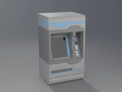 Automated Teller Machine Low-poly 3D model