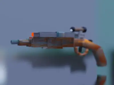 gun game Low-poly 3D model
