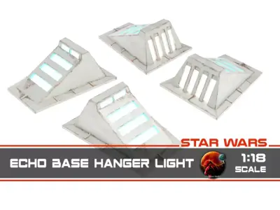 Star Wars Echo Base Hangar light - 1-18 scale Hasbro Kenner 3D print model