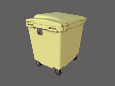 trash container Low-poly 3D model order