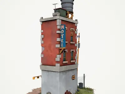 Cartoony Buiding v3 Low-poly 3D model