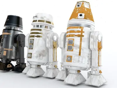 R2D2 and other astromech - Star Wars 3D model