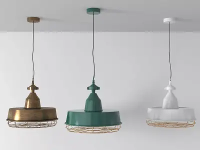 Gasby industrial pendant light 3D model