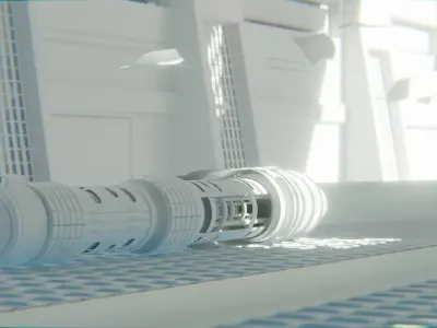 Lightsaber star wars light saber with flames 3D model