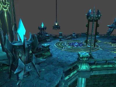 Fantasy Chess RPG Environment - Final Dungeon Low-poly 3D model