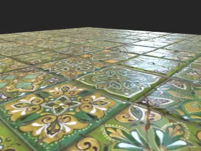 Green Tiles - Texture Texture