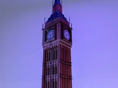 Big Ben London Low-poly 3D model
