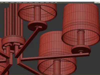 Chandelier Stilfort Chart Low-poly 3D model