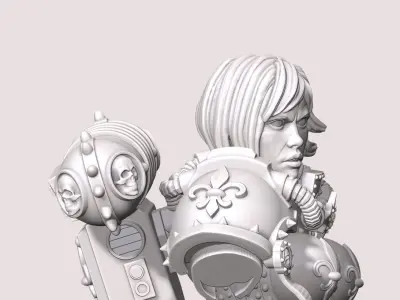 Wargaming bust of the honey  sister 3D print model