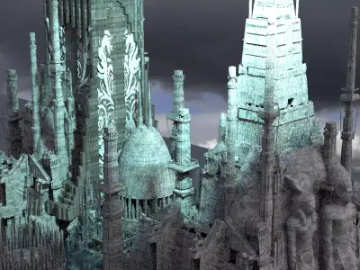 Celtic Gods Engraved City Extended  3D model