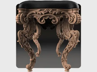 Carved super table for CNC 04 3D model