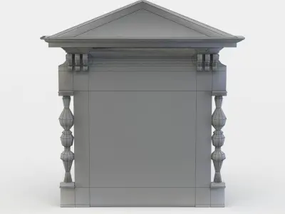 Window ornate door Low-poly 3D model