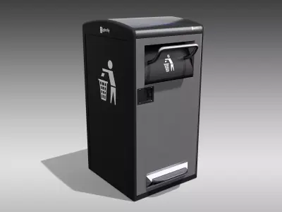 Bigbelly HC5 Single Station Low-poly 3D model