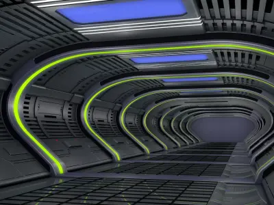 Sci Fi Corridor Interior 3D model