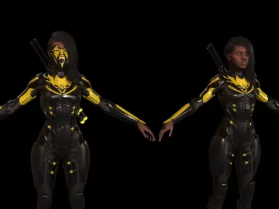 SuperHeroGirl GameReady sylvanas - woman armor Low-poly 3D model