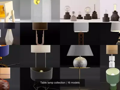 Table lamp collection 3D Model Pack