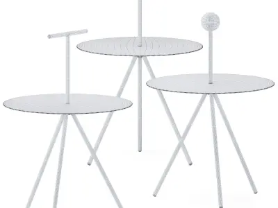 Trino Side Table by Viccarbe 3D model