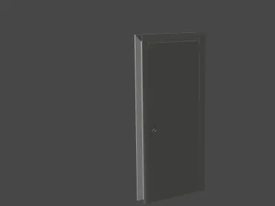 Plain Wood Door 3D model