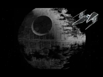 Interceptor Tie Fighter 3D print model