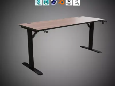 Computer Desk - Realistic Asset Low-poly 3D model