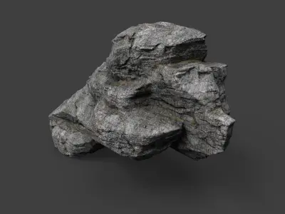 Cliff Rock 4-5 Low-poly 3D model
