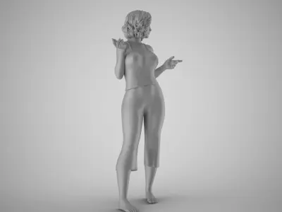 Girl Among two Choices 3D print model