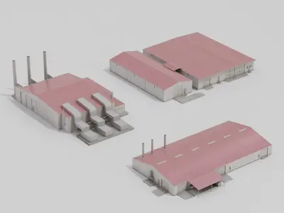 Factory Pack Exterior 1 Low-poly 3D model