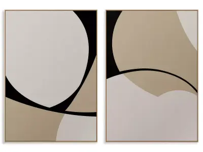 Abstract Painting Frame set 3D model 392