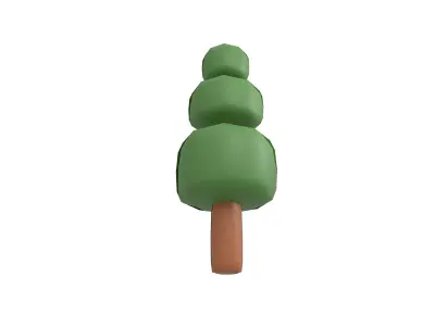 Cartoon Tree v13 002 Low-poly 3D model