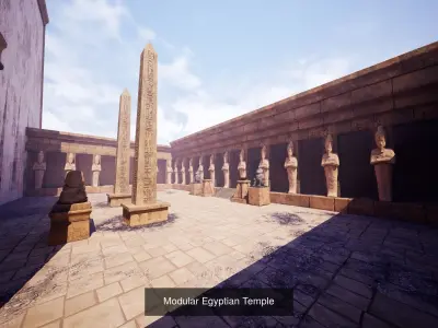 Ancient egyptian environment collection 3D Model Pack