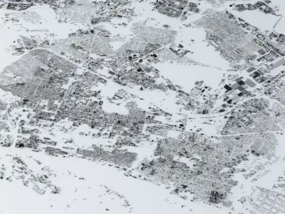 Rostov on Don Streets and Buildings 3D model