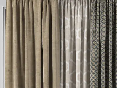Curtain Set 45 3D model