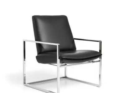 Sleek Black Armchair model pack Low-poly 3D model