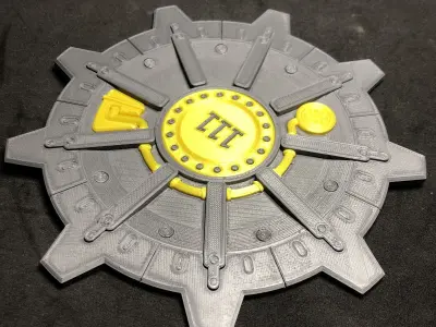 Fallout 111 Vault Door Wall Plaque 3D print model