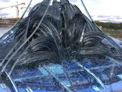 Spider Elites new world Order Head quarters Cityscape 3D model