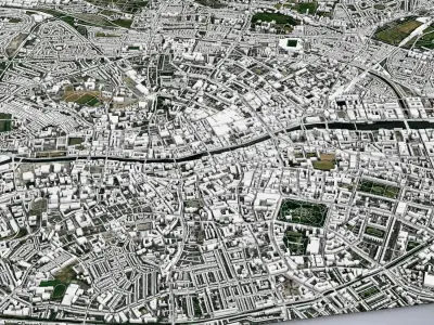 Cityscape Dublin Ireland 3D model