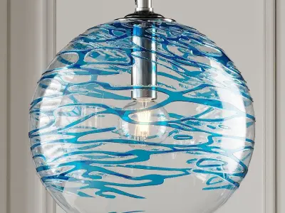 SWIRLING GLASS GLOBE PENDANT LIGHT from Shades of Light 3D model