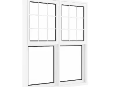 White Window 04 3D model