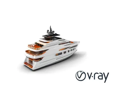 Multi-Level Penthouse Yacht Luxury Model Pack Low-poly 3D model