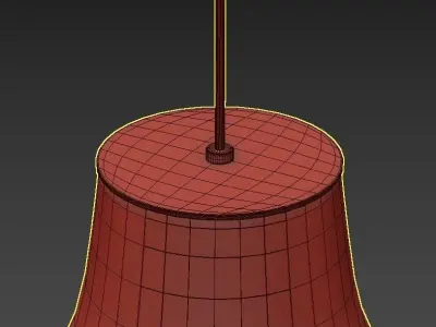 Sixties three pendant lights with shades 3D model